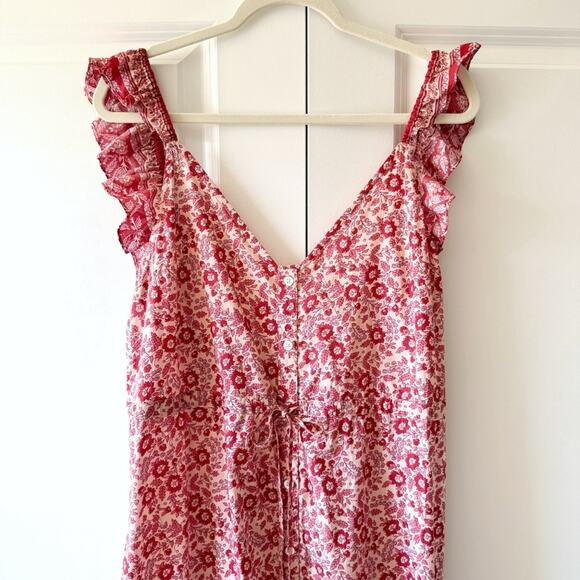 Faherty Hyland Maxi Dress in Snu-Sun Up Block Floral Print Women’s Size Medium - Picture 5 of 14